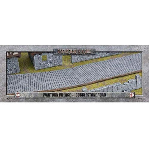 BATTLEFIELD IN A BOX WARTORN VILLAGE - COBBLESTONE ROAD TERRAIN NEW - Tistaminis