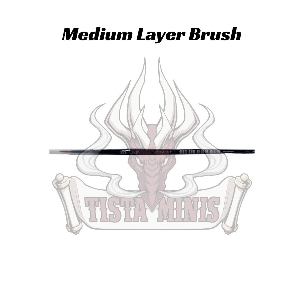 Warhammer Citadel Paint Brush Medium Layer Brush New - Tistaminis