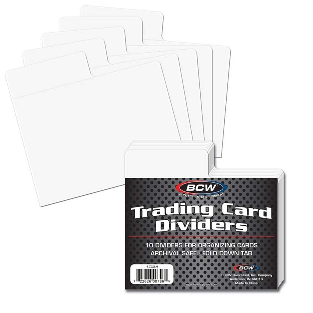 BCW TRADING CARD DIVIDERS HORIZONTAL NEW - Tistaminis