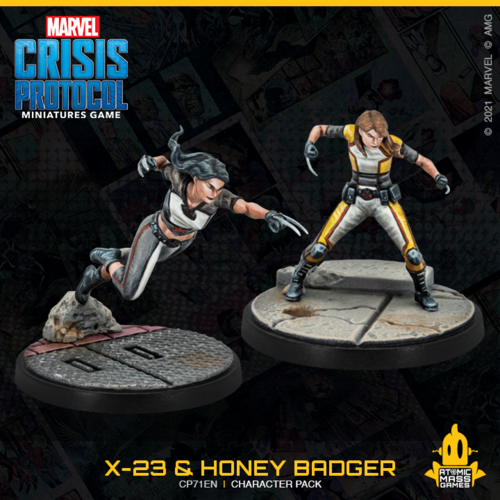 Marvel Crisis Protocol: X-23 & Honey Badger Character Pack - Tistaminis