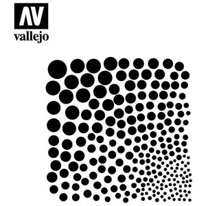 Vallejo CIRCLE TEXTURES Airbrush Stencil - Tistaminis