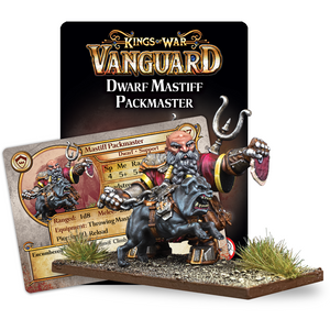 Kings of War Dwarf Support Pack: Mastiff Packmaster New - Tistaminis