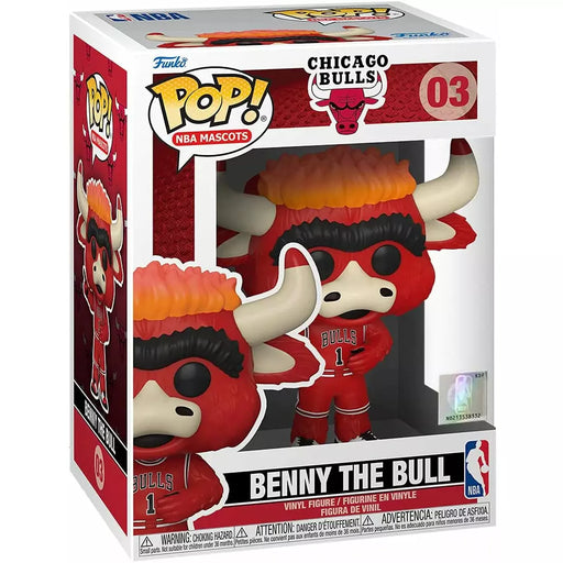 FUNKO POP! POP NBA MASCOTS CHICAGO BENNY THE BULL #03 NEW - Tistaminis