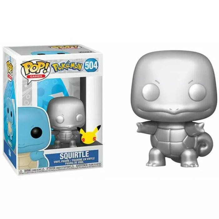 Funko POP POKEMON SQUIRTLE - Silver Metallic #504 New - Tistaminis