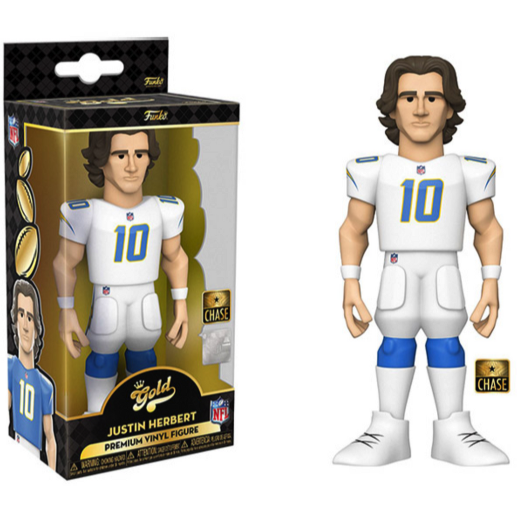 Funko POP! GOLD 5" NFL CHARGERS JUSTIN HERBERT CHASE New - Tistaminis
