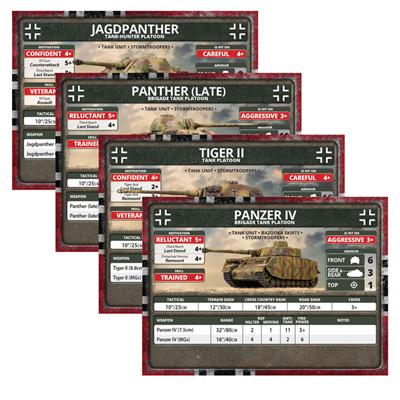 Flames of War	Bulge: Germans Unit Cards (75x Cards) New - Tistaminis