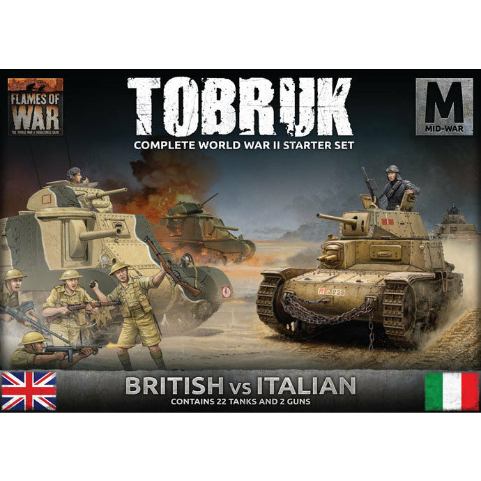 Flames of War Mid-War Desert Starter Set Tobruk (Ital vs Brit) New - Tistaminis
