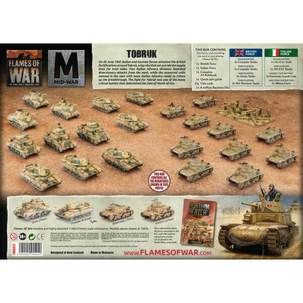 Flames of War Mid-War Desert Starter Set Tobruk (Ital vs Brit) New - Tistaminis