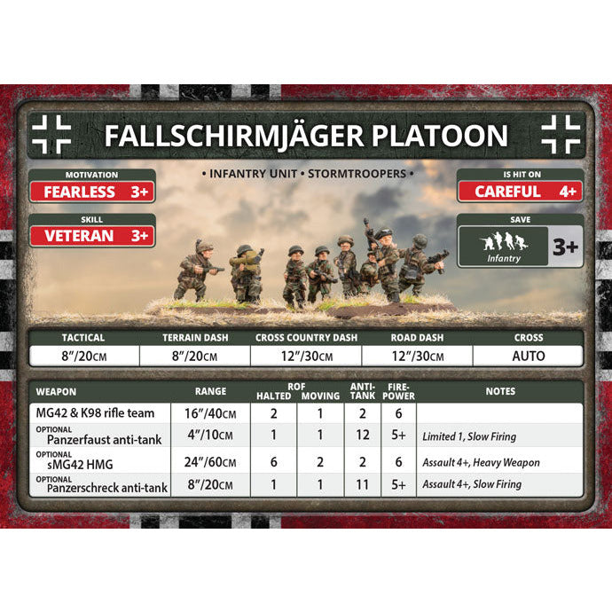 Flames Of War German Fallschirmjager Rifle Platoon New - Tistaminis