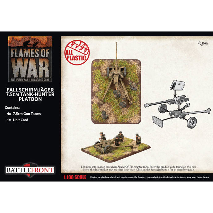 Flames Of War German Fallschirmjager 7.5cm Tank-Hunter Platoon New - Tistaminis