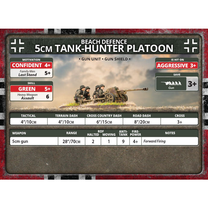 Flames Of War German 5cm Tank-Hunter Platoon New - Tistaminis