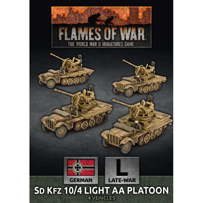 Flames Of War German Sd Kfz 10/4 Light AA Platoon New - Tistaminis