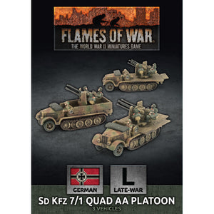 Flames of War German SdKfz 7/1 Quad AA Platoon New - Tistaminis