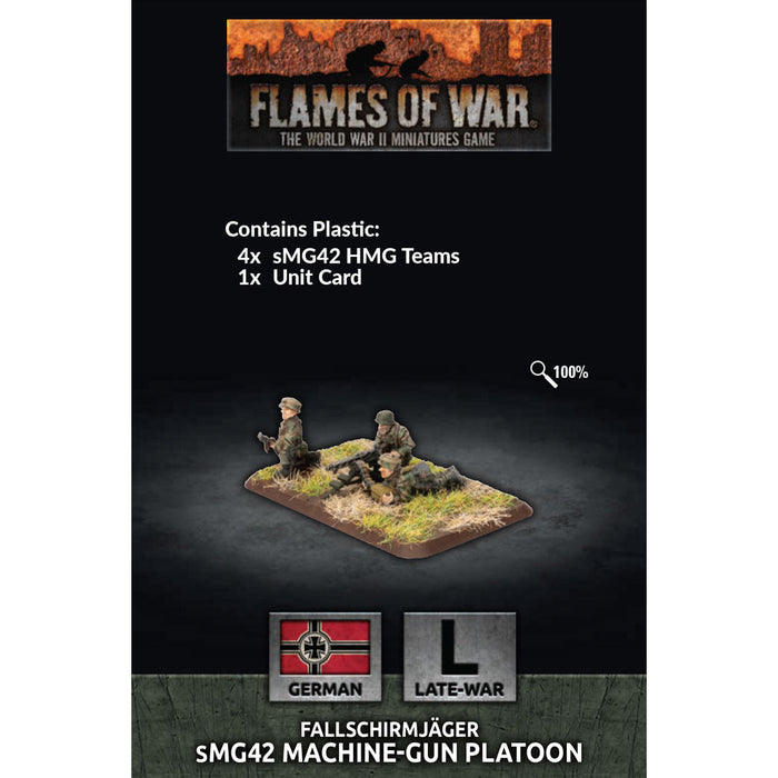 Flames Of War German Fallschirmjager SMG42 Machine-Gun Platoon New - Tistaminis