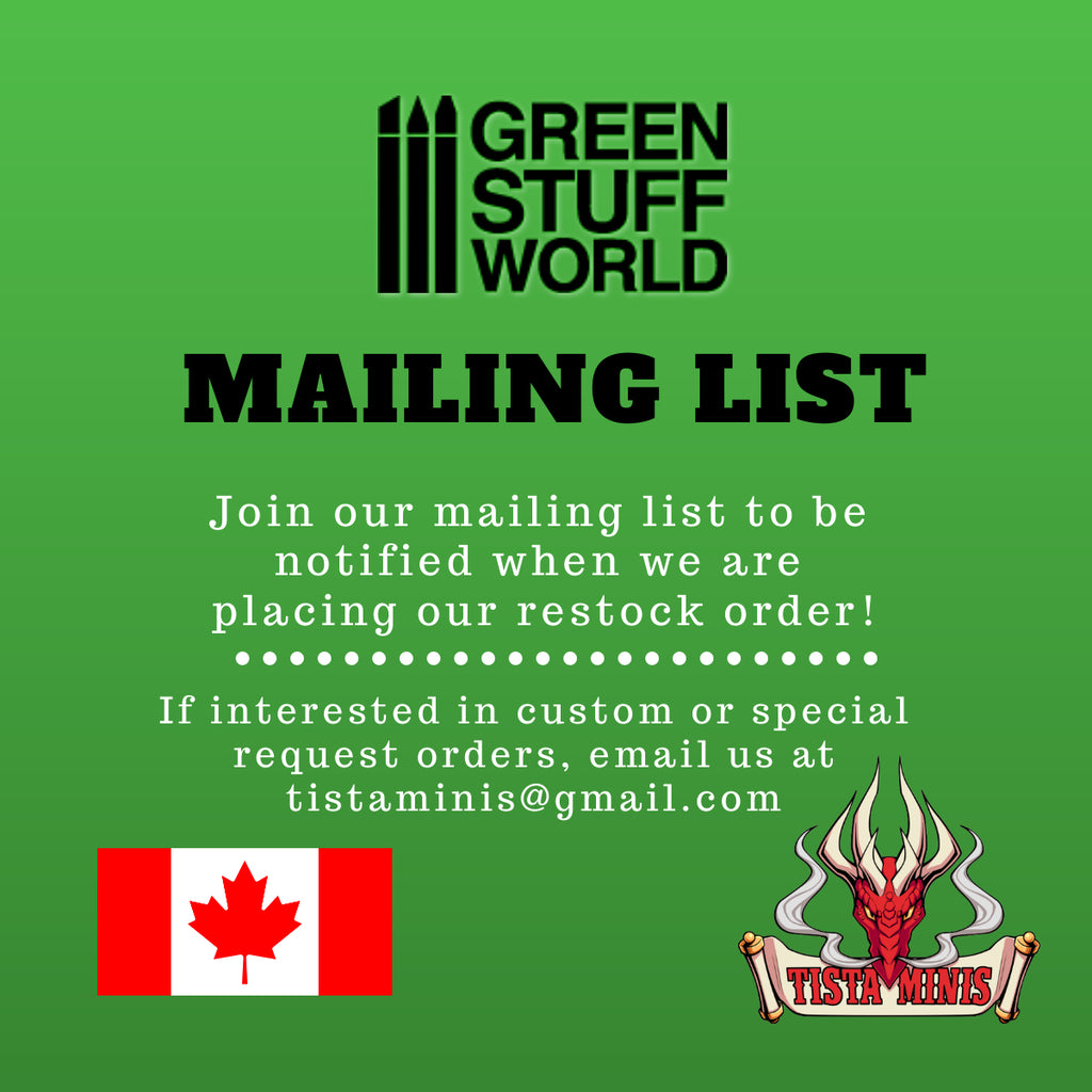 Green Stuff World Ordering Mailing List - Tistaminis