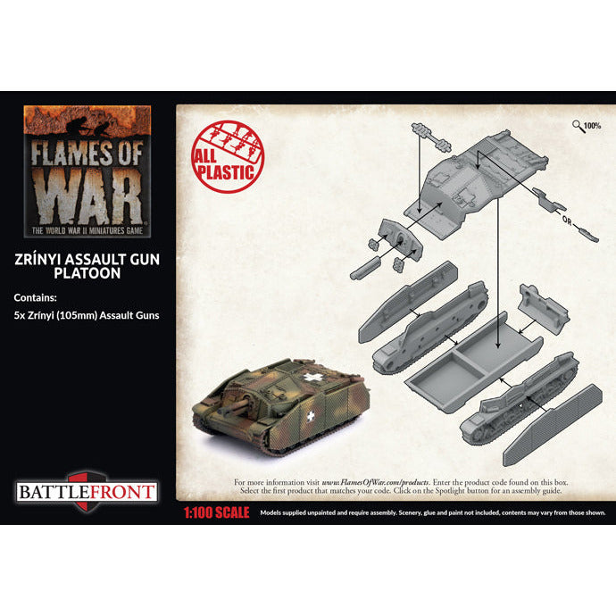 Flames of War Hungarian Zrinyi Assault Gun (x5 Plastic) New - Tistaminis