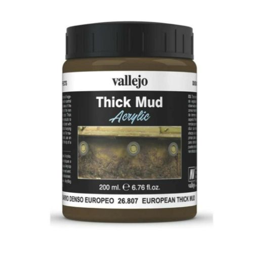 Vallejo Texture VAL26807 EUROPEAN THICK MUD 200ML - TISTA MINIS