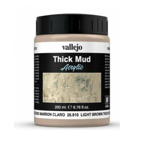 Vallejo Texture VAL26810 LIGHT BROWN THICK MUD 200ML - TISTA MINIS