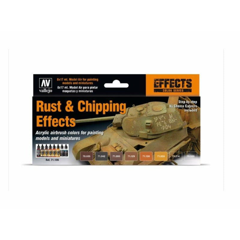 Vallejo Effects Colour Series Paint Set: Rust and Chipping Effects - TISTA MINIS