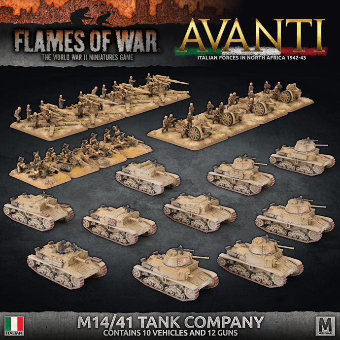 Flames of War Mid-War	Italian Avanti Army Deal	Feb 12 Pre-Order - Tistaminis