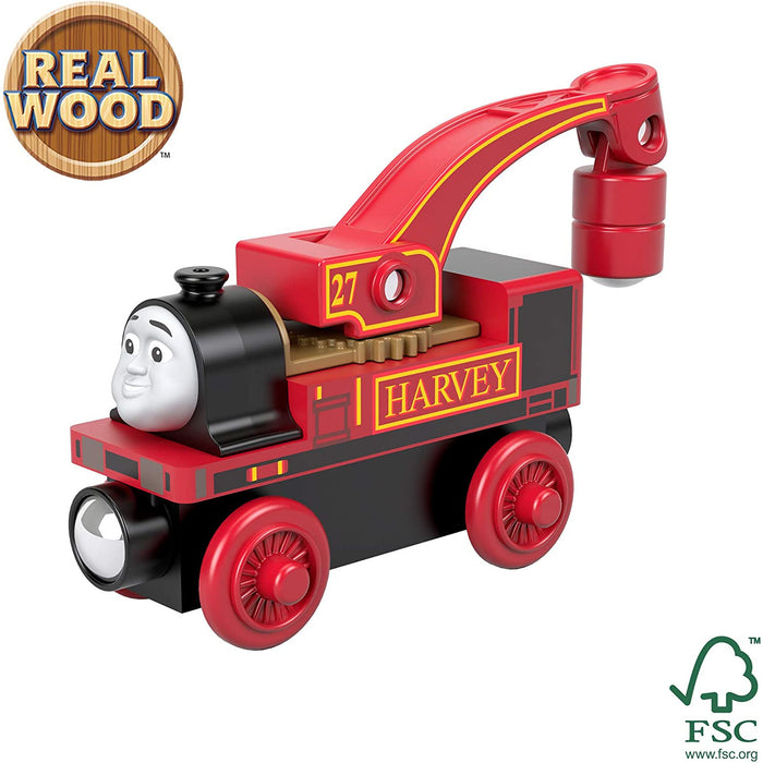 Thomas & Friends Real Wood Harvey Industrial Crane Engine - Tistaminis