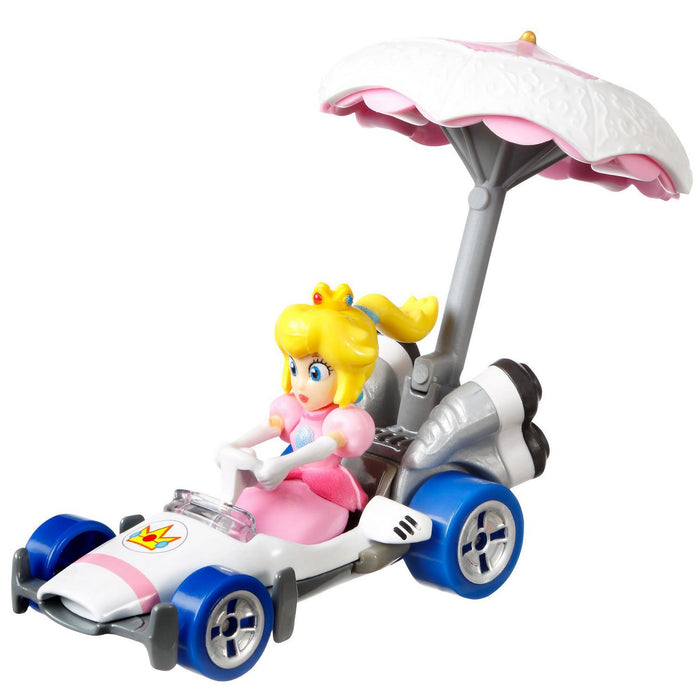 Hot Wheels Mario Kart GVD36 PRINCESS PEACH B-Dasher & Peach Parasol - Tistaminis