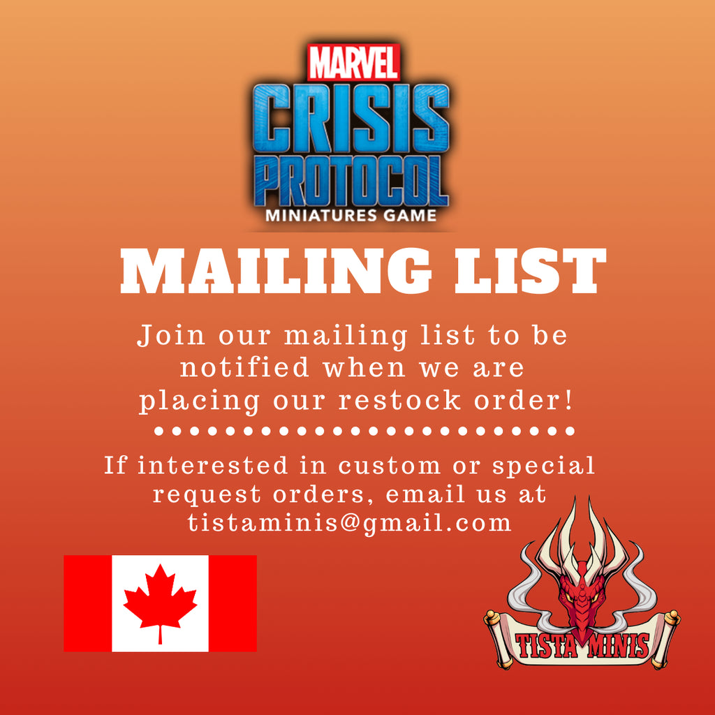 Marvel Crisis Protocol Ordering Mailing List - Tistaminis