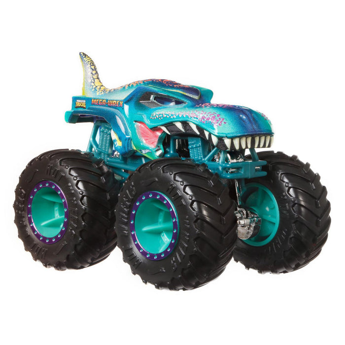 Hot Wheels Monster Trucks Mega Wrex #16 2-Pack Vehicles 1:64 Scale - Tistaminis