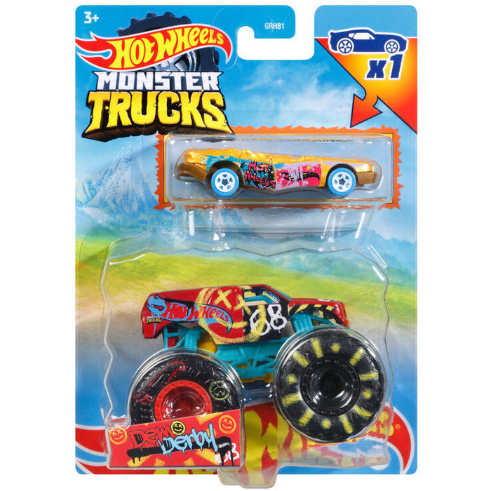 Hot Wheels Monster Trucks Dem Derby #68 2-Pack Vehicles 1:64 Scale - Tistaminis