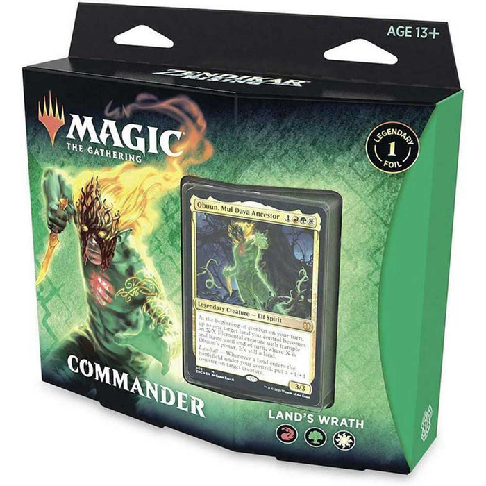 MAGIC THE GATHERING ZENDIKAR RISING COMMANDER DECK LAND'S WRATH NEW - Tistaminis