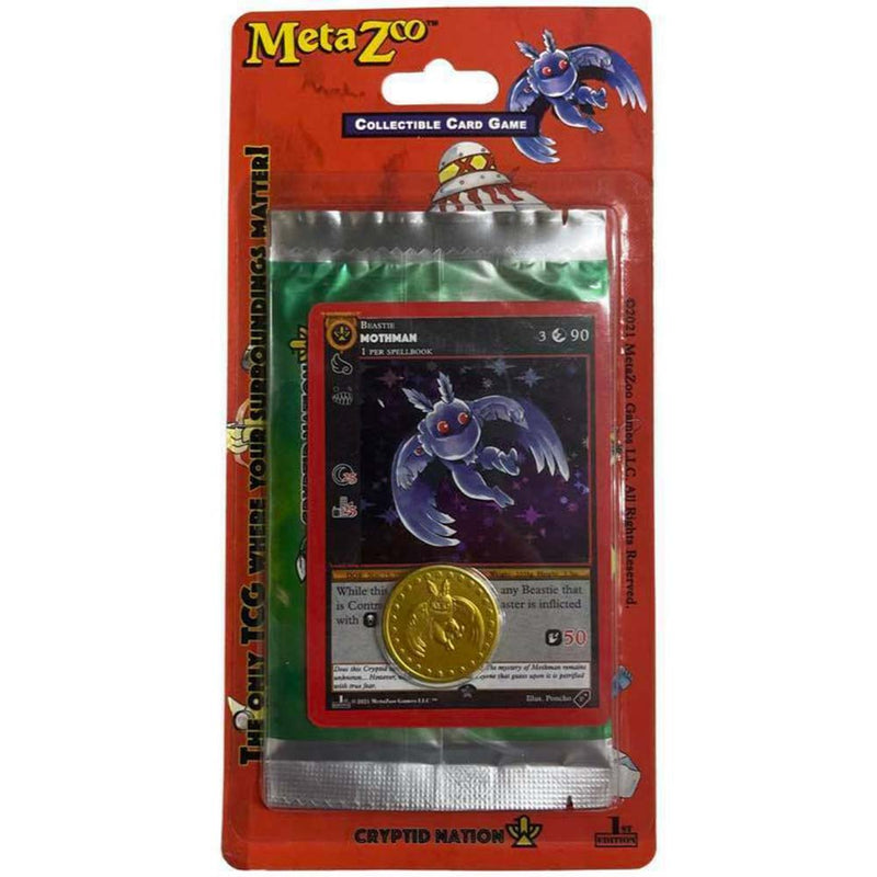 METAZOO CRYPTID NATION 1ST BLISTER PACK MOTHMAN PROMO + COIN NEW - Tistaminis