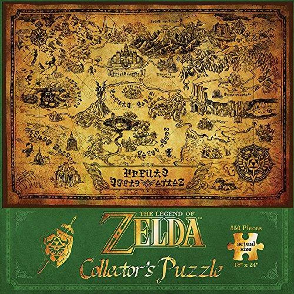 PUZZLE 550PC THE LEGEND OF ZELDA HYRULE MAP NEW - Tistaminis