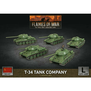 Flames of War Soviet T-34 Tank Company New - Tistaminis