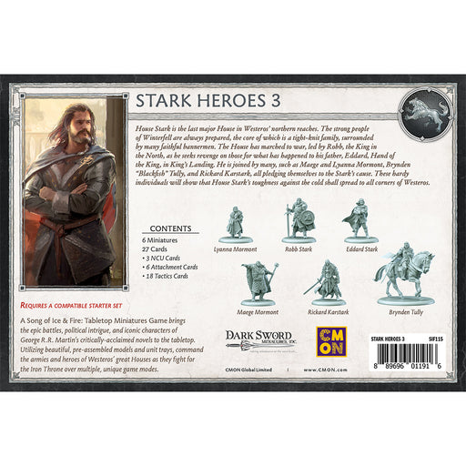 Song of Ice and Fire Stark Heroes Box #3 New - Tistaminis