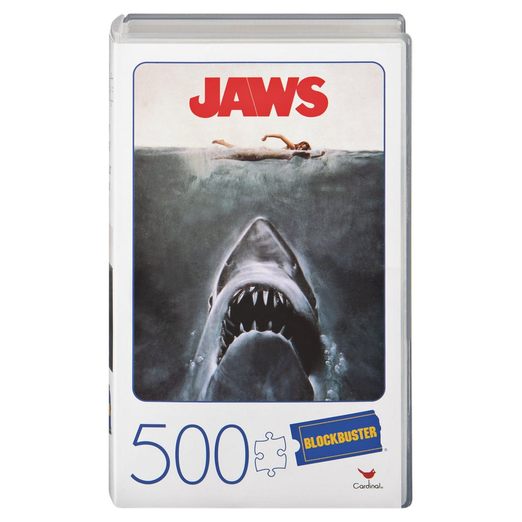 Blockbuster Video: JAWS 500pc Puzzle in Retro VHS Case - Tistaminis
