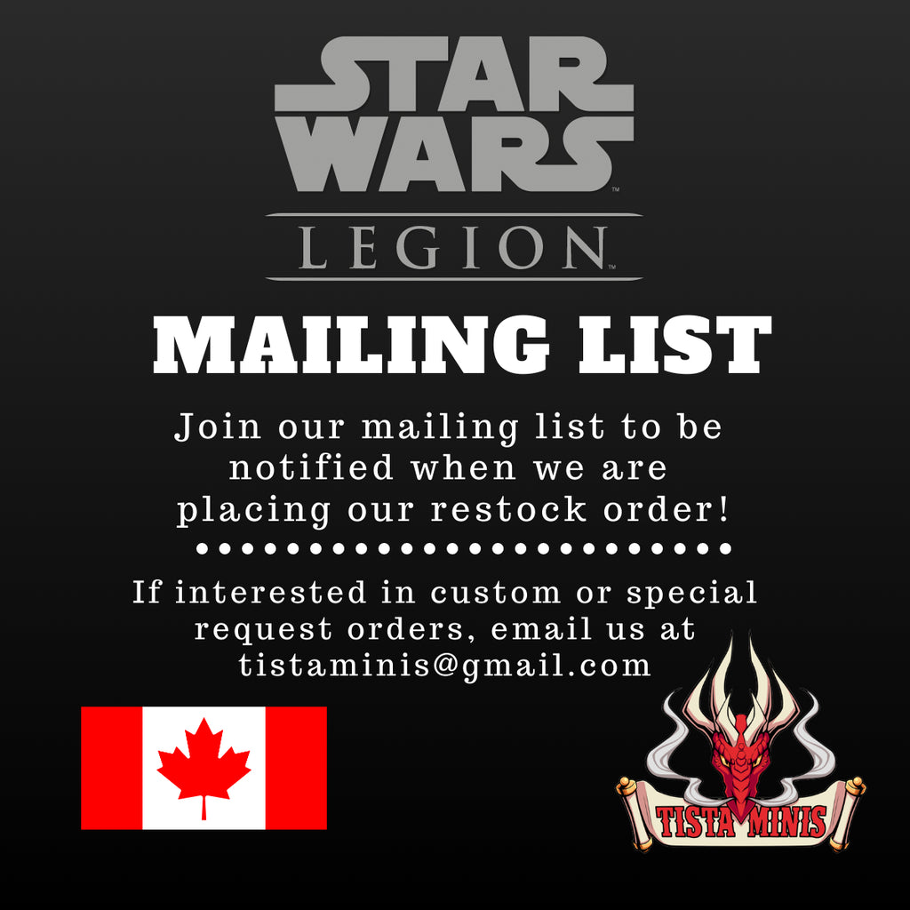Star Wars Legion Ordering Mailing List - Tistaminis