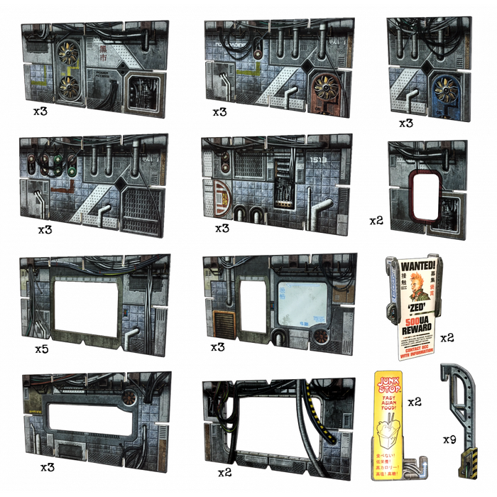 Battle Systems Terrain - Cyberpunk Core Set New - Tistaminis