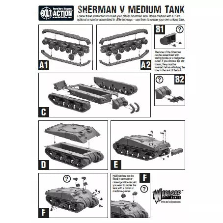 Bolt Action British Sherman V Tank Troop (2 Sherman V's 1 Firefly) New - Tistaminis