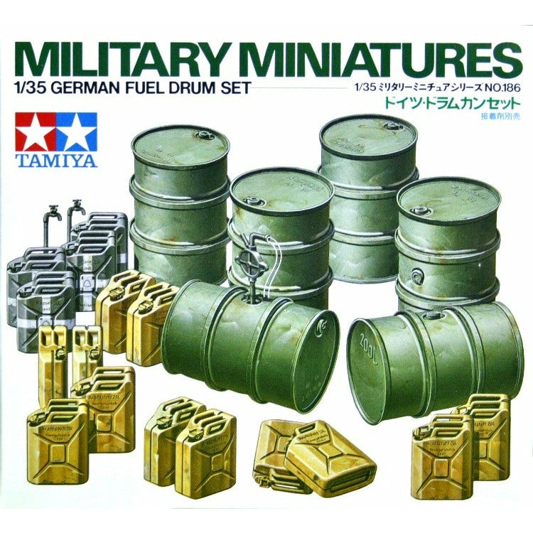 Tamiya Military Miniatures 1/35 Scale German Fuel Drum Set - Tistaminis