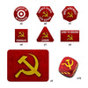 Flames of War	Soviet Red Banner Tin(x20 Tokens, x2 Objectives, x16 Dice) New - Tistaminis