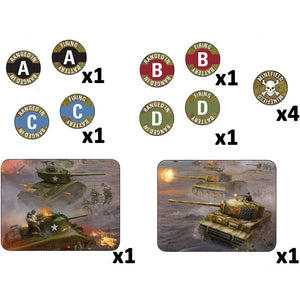 Flames Of War D-Day Mission Token Set New - Tistaminis
