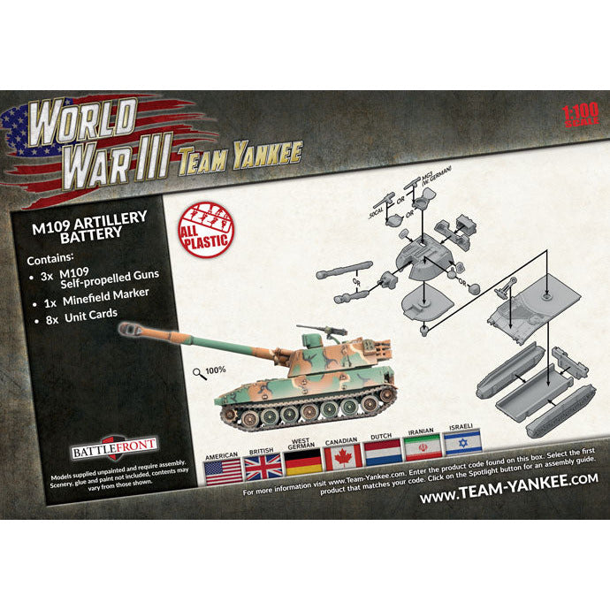 World War III: Team Yankee M109 Field Artillery Battery (x3 Plastic) New - Tistaminis