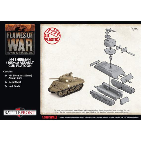 Flames Of War American M4 Sherman (105mm) Platoon New - Tistaminis