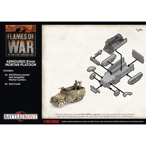 Flames Of War American Armoured 81mm Mortar Platoon New - Tistaminis