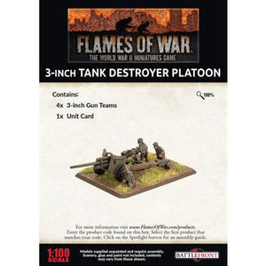 Flames Of War American 3-Inch Tank Destroyer Platoon New - Tistaminis