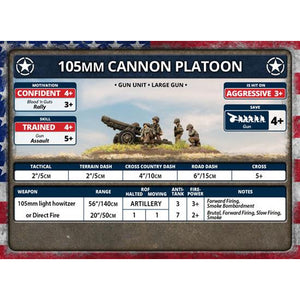 Flames Of War American 105mm Cannon Platoon New - Tistaminis