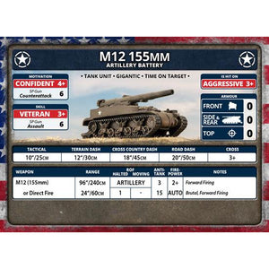 Flames Of War American M12 155mm Artillery Battery New - Tistaminis