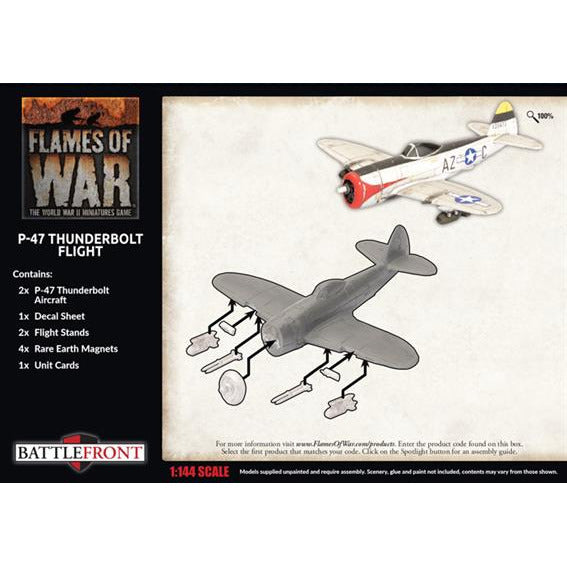 Flames Of War American P-47 Thunderbolt Flight New - Tistaminis