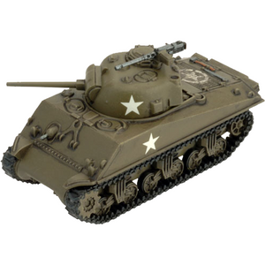 Flames of War American	M4 Sherman (Late 75mm) (x5 Plastic) New - Tistaminis