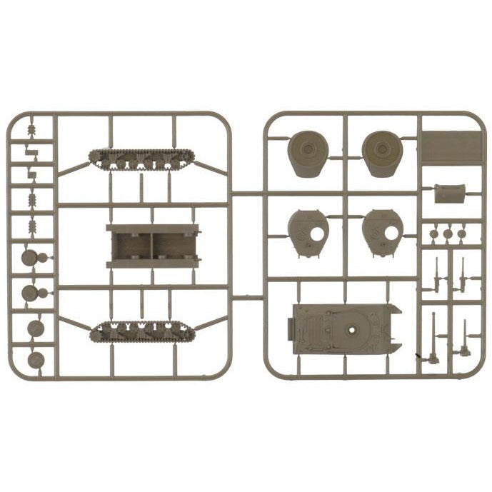 Flames of War American	M4 Jumbo (x4 Plastic) New - Tistaminis